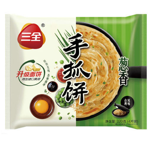 图片 三全 台湾风味 葱香手抓饼 4片装 320g