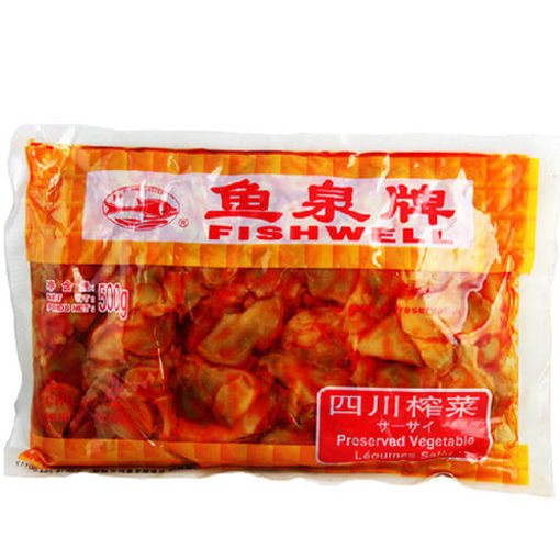 图片 鱼泉 四川榨菜片 大包 500g