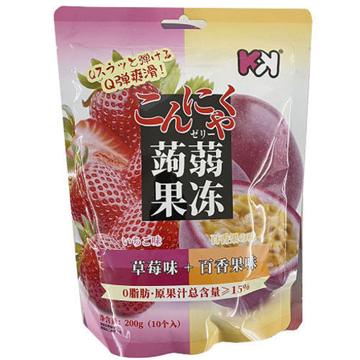 图片 超友味 蒟蒻果冻 草莓味+百香果味 10包入 200g