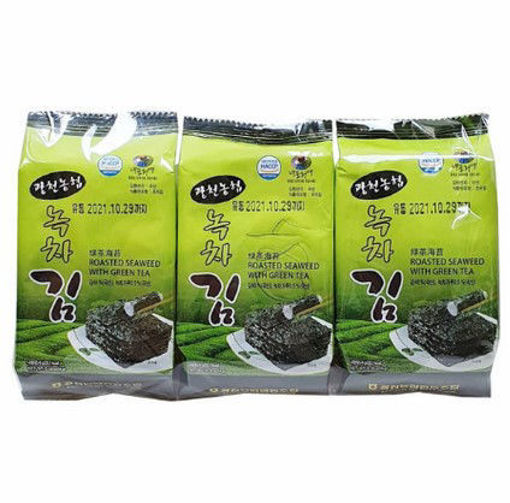 Bild von NongHyup Roasted  Grüner Tee  Algen 3x4g