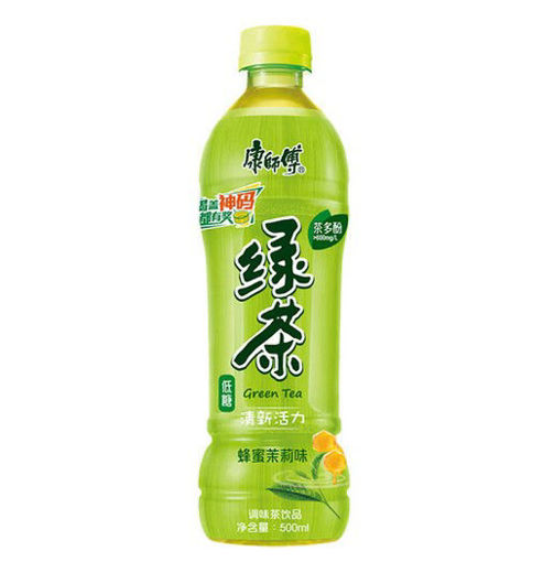 图片 康师傅 低糖蜂蜜绿茶 蜂蜜茉莉味 500ml 日期见内页