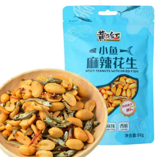 图片 黄飞红 小鱼麻辣花生 98g