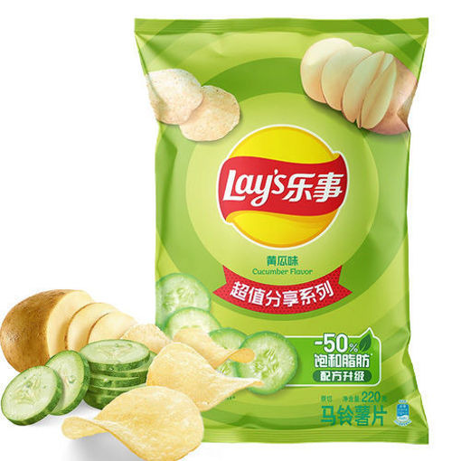 图片 乐事薯片 清新清爽黄瓜味 70g 日期见内页