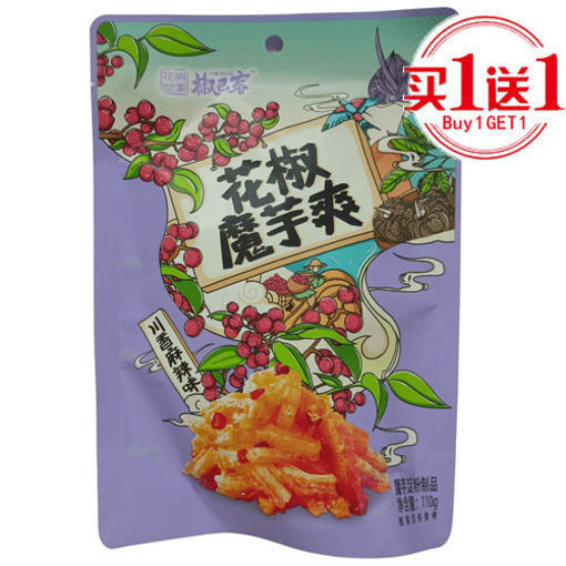 Bild von HuaJiaoShiJia JiaoBaKe Konjakstreifen, Pfeffer-würziger Geschmack 110g