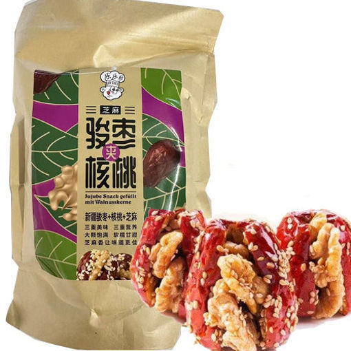 图片 乐乐厨 芝麻骏枣夹核桃 130g 日期见内页