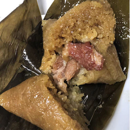 Picture of 一组2颗! 手工大肉粽(实物图) 2xca.140g  klebe Rice Dumpling mit Fleisch