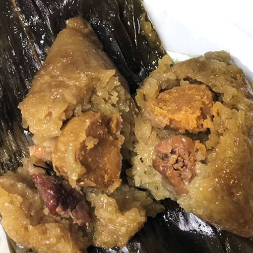 Picture of 一组2颗! 手工蛋黄肉粽(实物图) 2xca.140g  klebe Rice Dumpling mit Fleisch - 复制