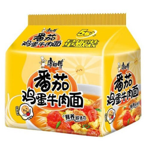 图片 8折! 五连包康师傅方便面 番茄鸡蛋面 五连包 5x115g (单价1.09欧/包)