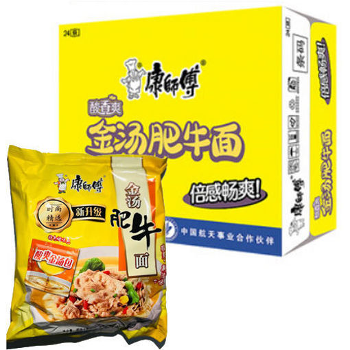 图片 整箱24包! 康师傅方便面 金汤肥牛面 24x108g  日期见内页