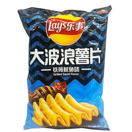 图片 乐事 大波浪薯片 铁板鱿鱼味 70g