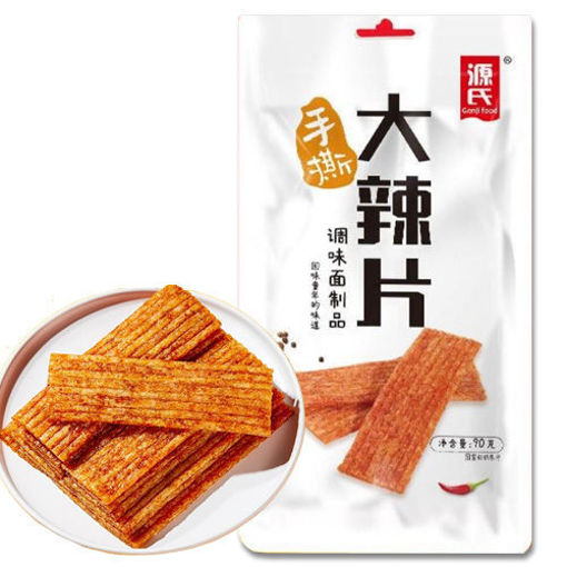 图片 源氏 手撕大辣片 90g 辣条零食 日期见内页