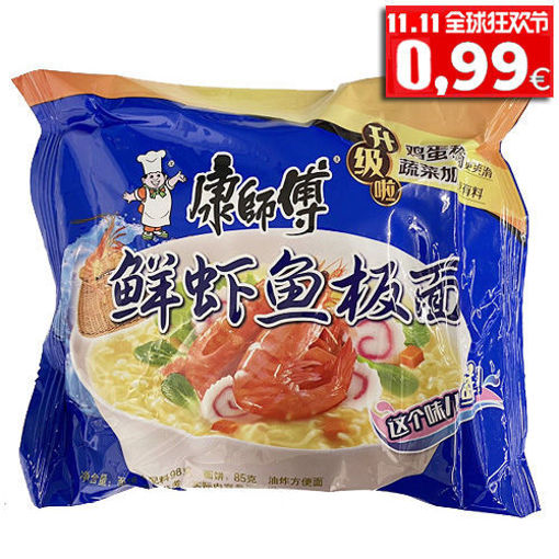 图片 康师傅方便面 鲜虾鱼板面 98g 日期见内页