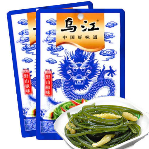 图片 一组2包! 乌江 凉拌海带丝 野山椒味 2x70g 