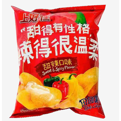 图片 上好佳 田园薯片 甜辣味 50g