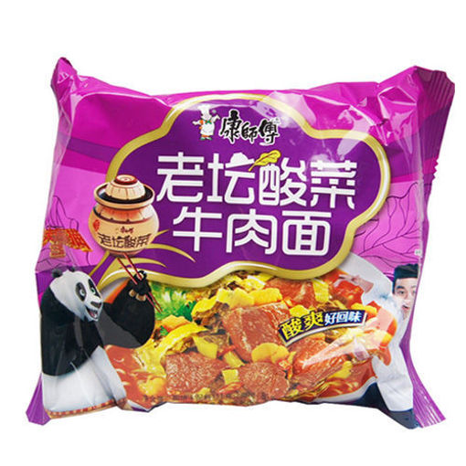 图片 康师傅方便面 老坛酸菜牛肉面 117g 日期见内页