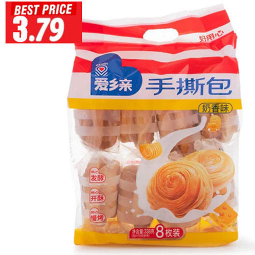 图片 爱乡亲 手撕面包 奶香味 338g 日期 2026-03-27
