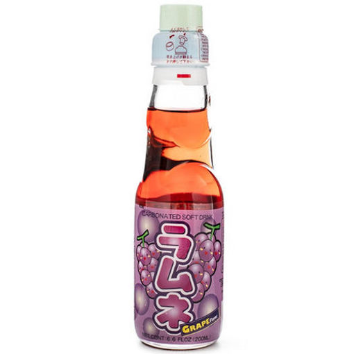 图片 日本哈達 紫葡萄味弹珠汽水 200ml