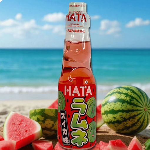 图片 日本哈達 西瓜味弹珠汽水 200ml