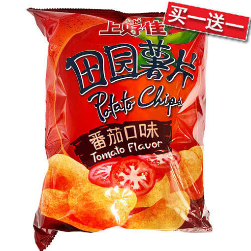图片 买一送一! 上好佳 田园薯片 番茄味 50g 日期 2026-04-24